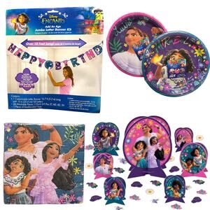 Encanto Party Decorations Plates Napkins Birthday Banner Table Top